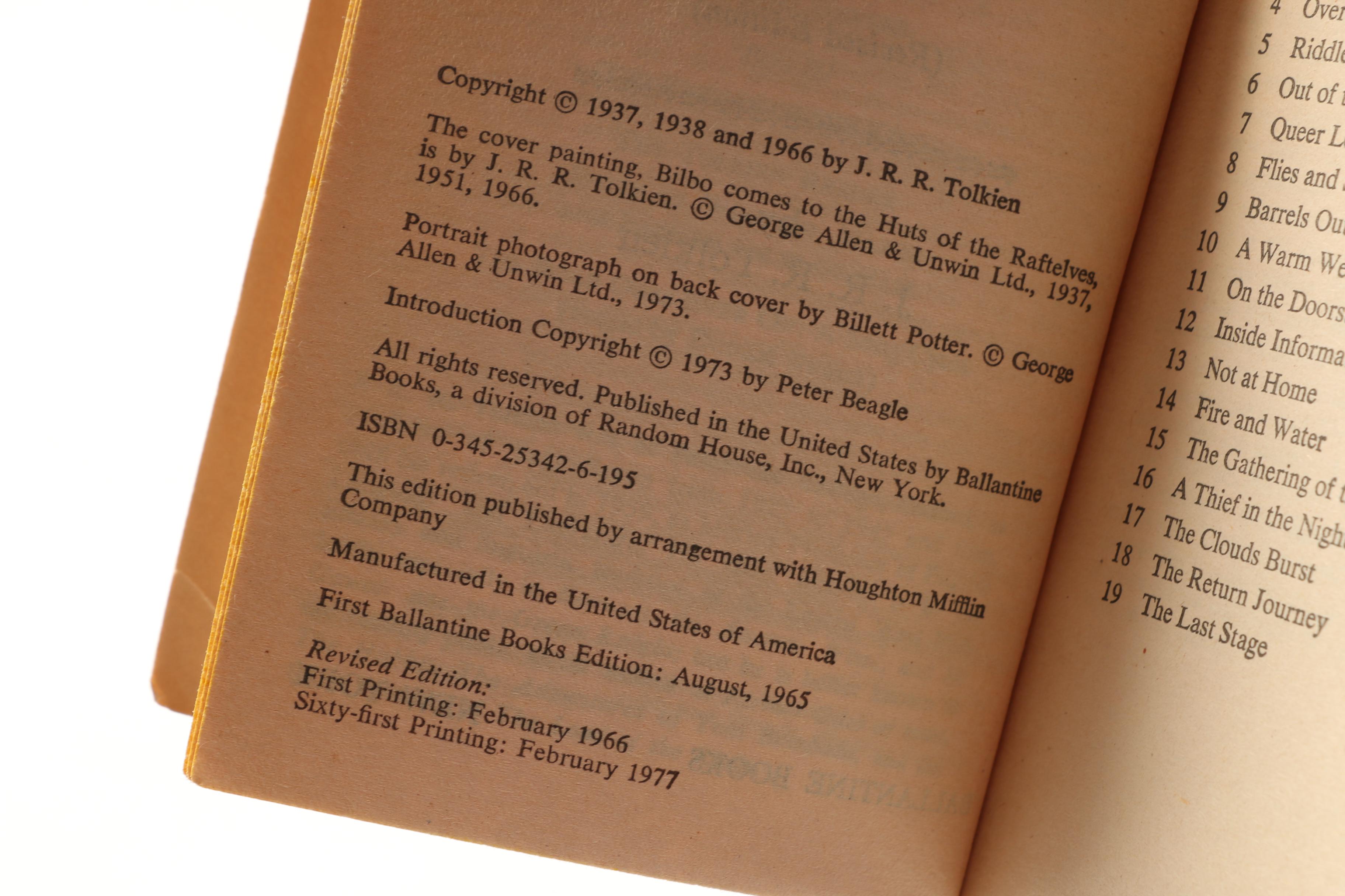 1977 First American Edition "The Silmarillion" and 1977 "The Hobbit" by J.R.R. Tolkien