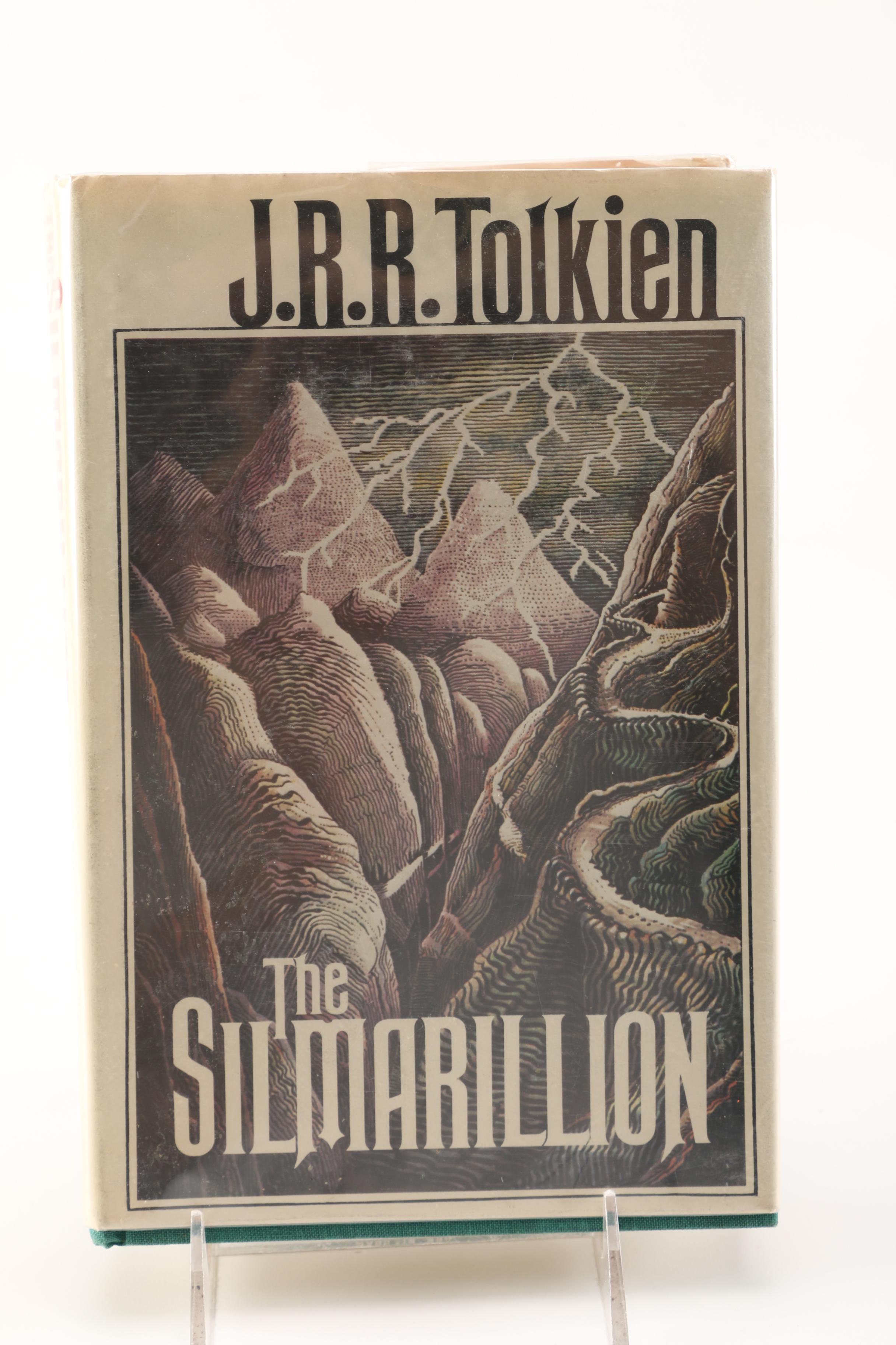 1977 First American Edition "The Silmarillion" and 1977 "The Hobbit" by J.R.R. Tolkien