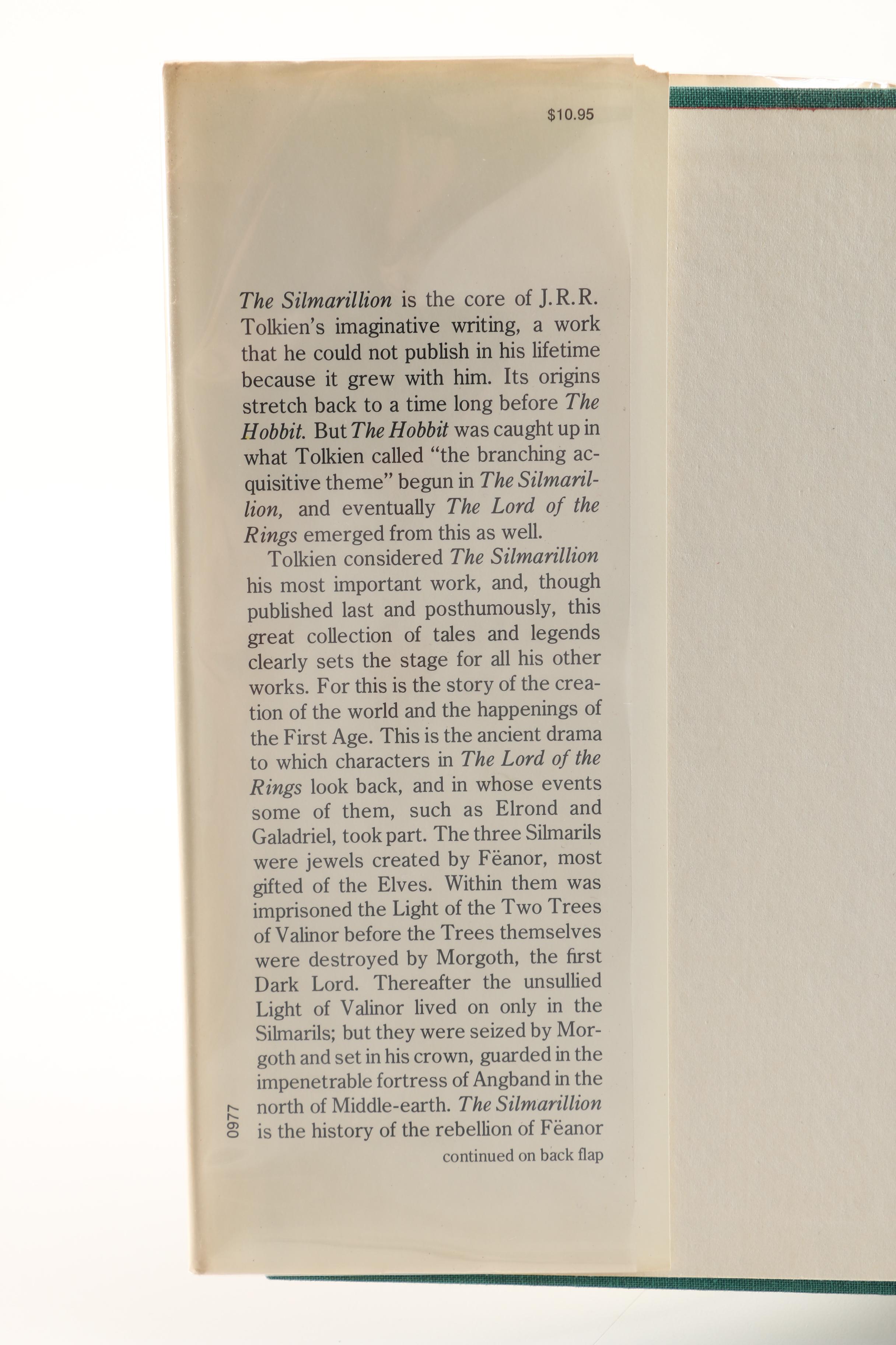 1977 First American Edition "The Silmarillion" and 1977 "The Hobbit" by J.R.R. Tolkien