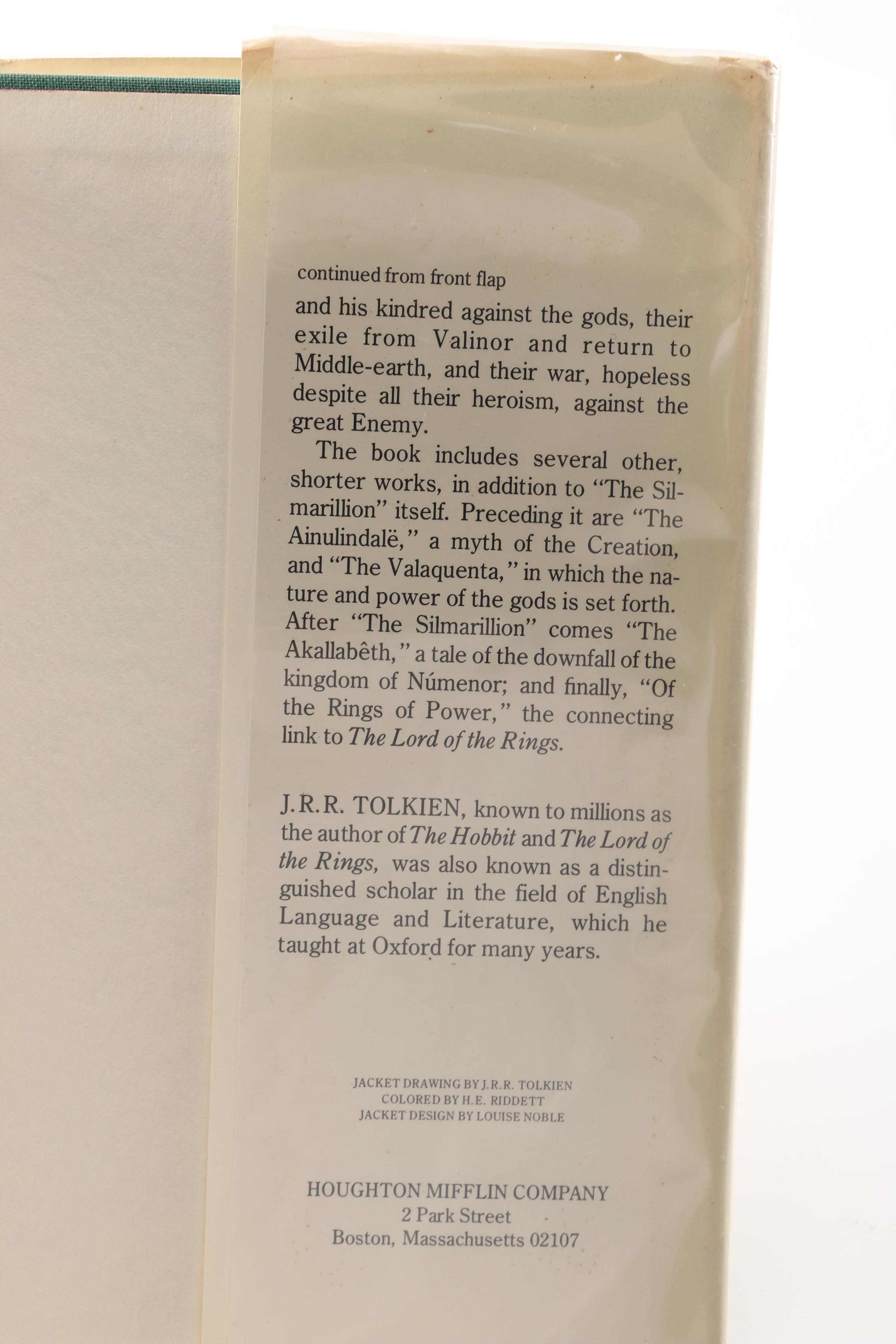 1977 First American Edition "The Silmarillion" and 1977 "The Hobbit" by J.R.R. Tolkien