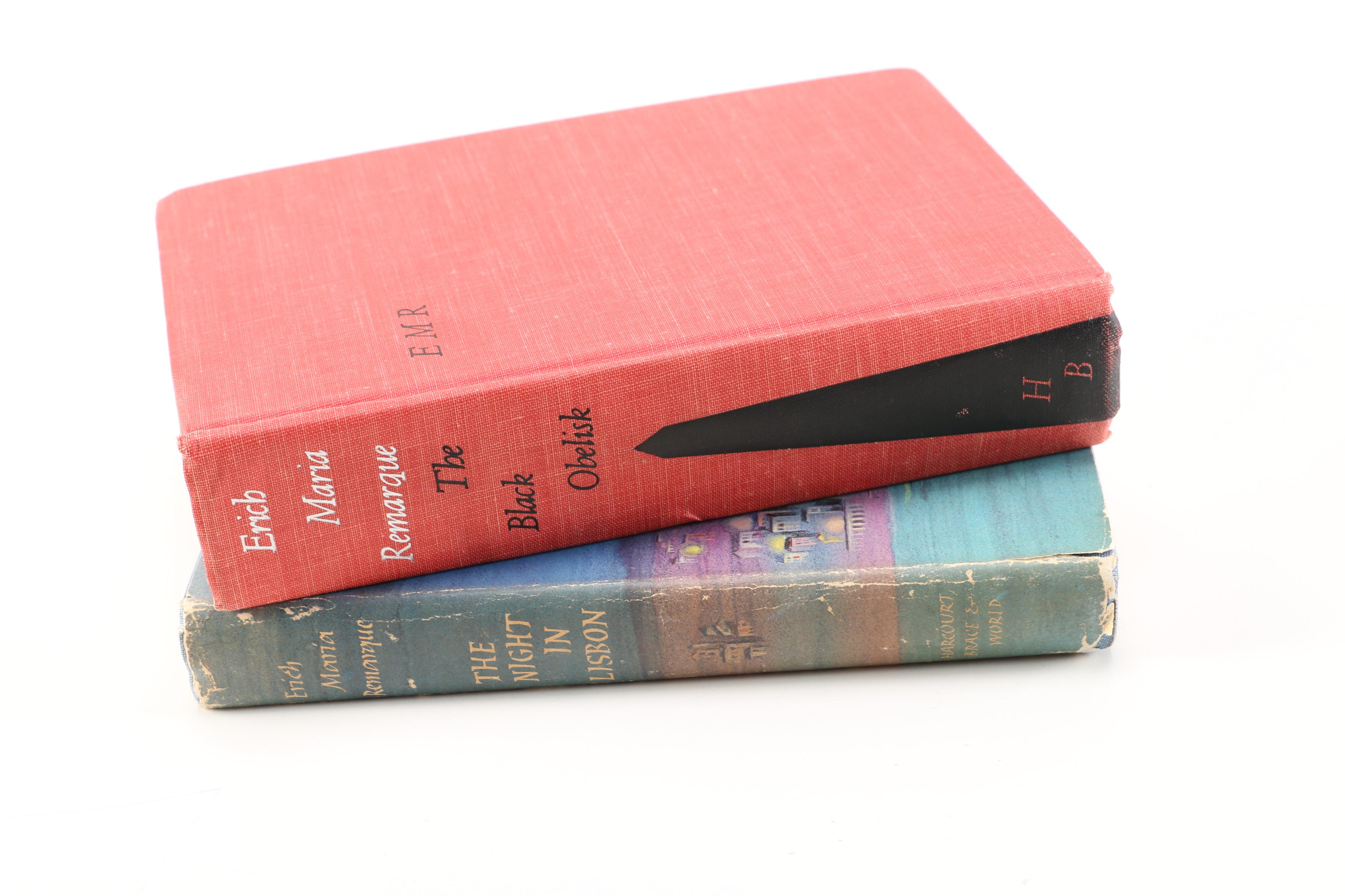 First Edition "The Night in Lisbon" and "The Black Obelisk" by Erich Maria Remarque