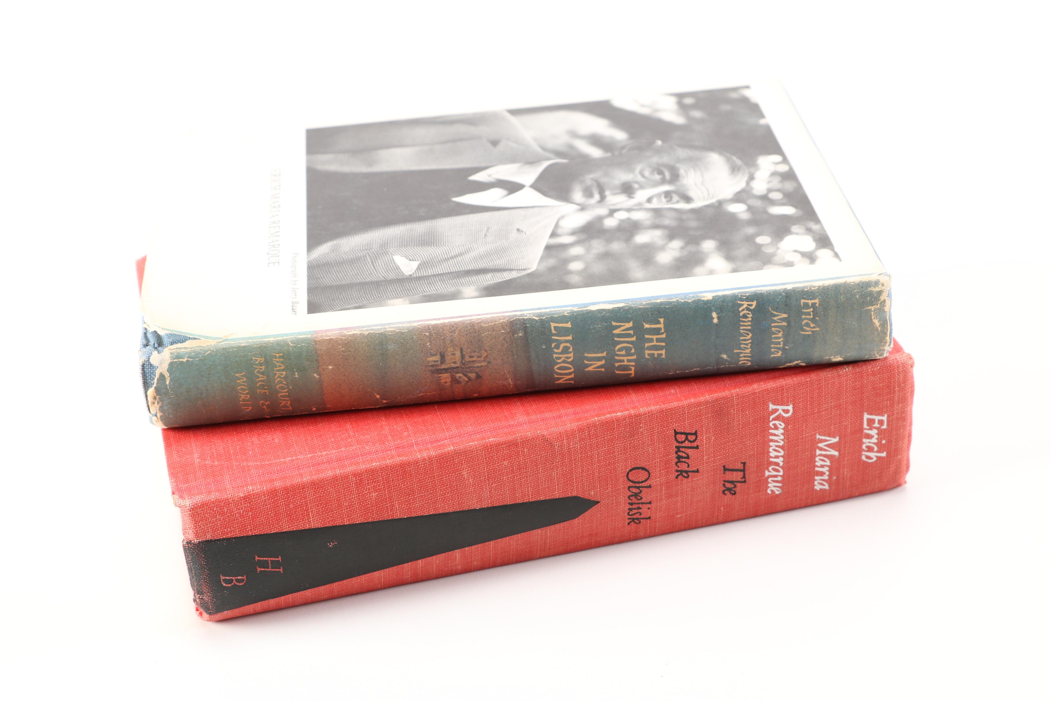 First Edition "The Night in Lisbon" and "The Black Obelisk" by Erich Maria Remarque