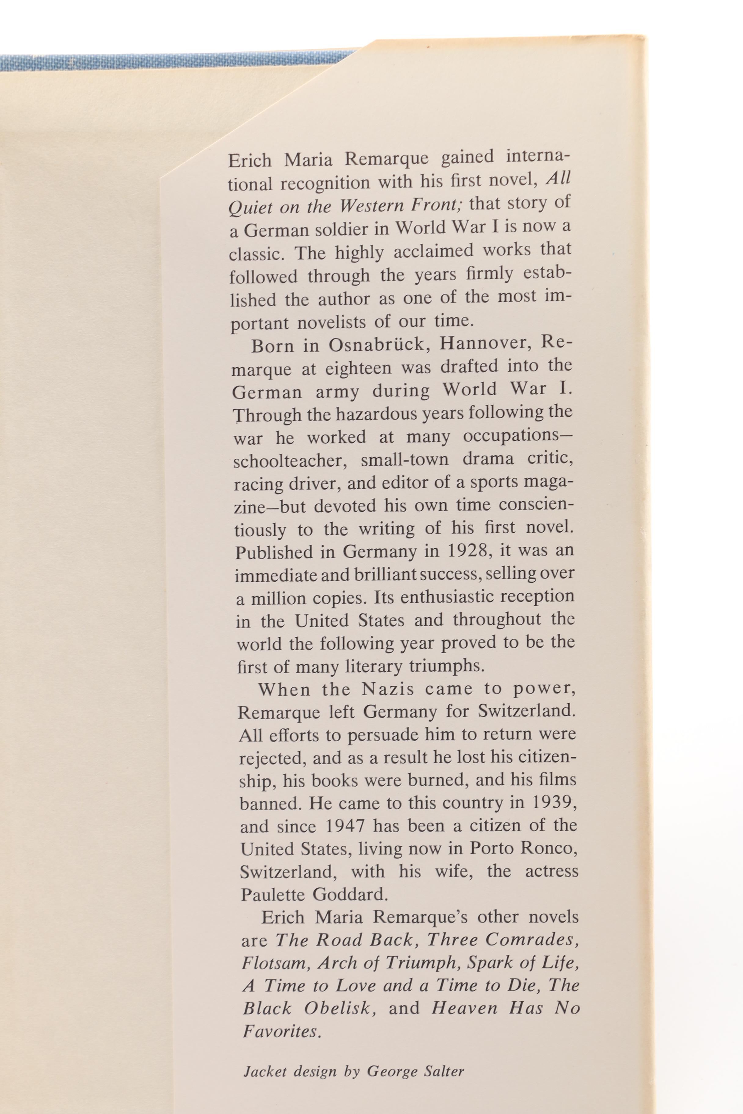 First Edition "The Night in Lisbon" and "The Black Obelisk" by Erich Maria Remarque