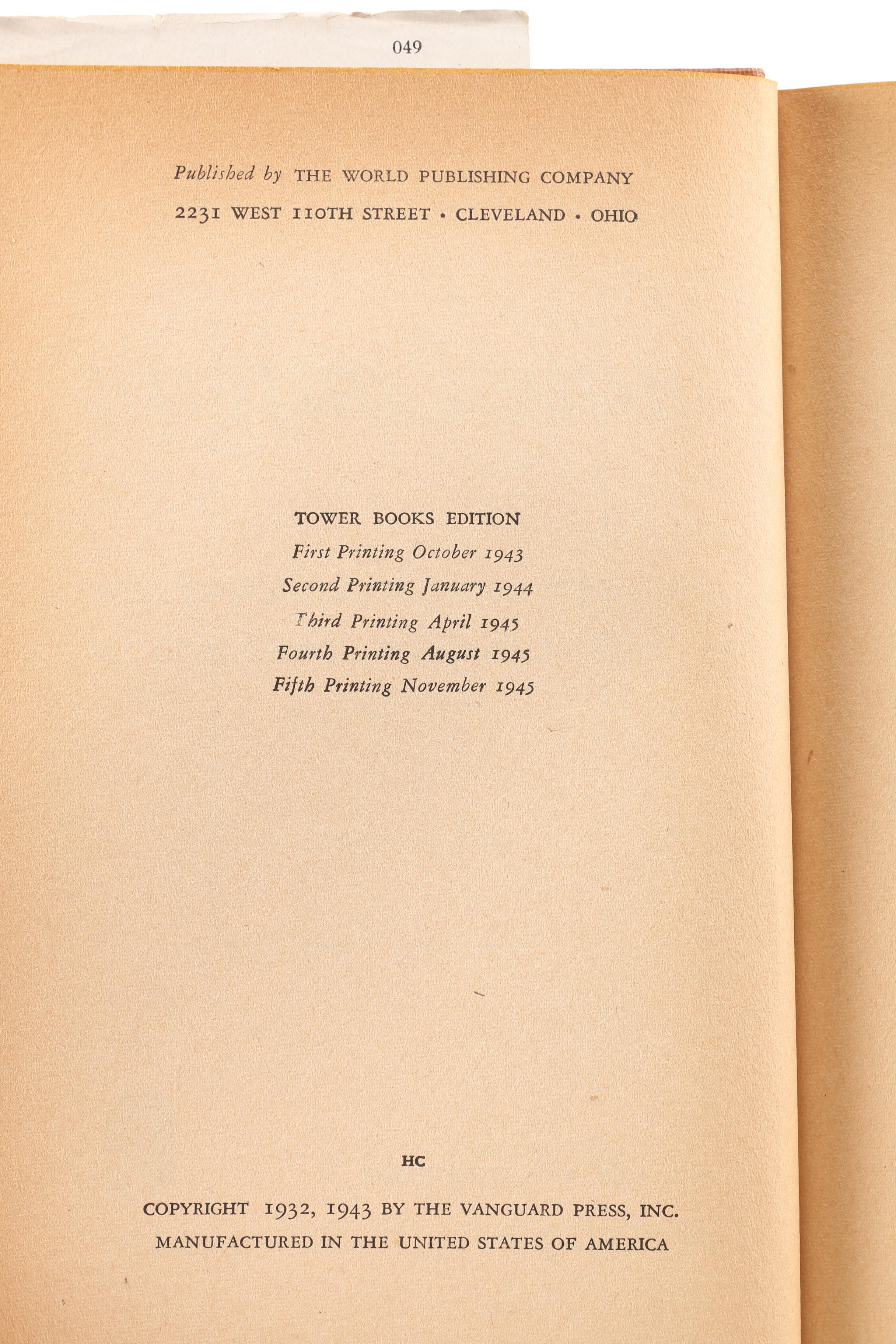 1945 "Young Lonigan" by James T. Farrell