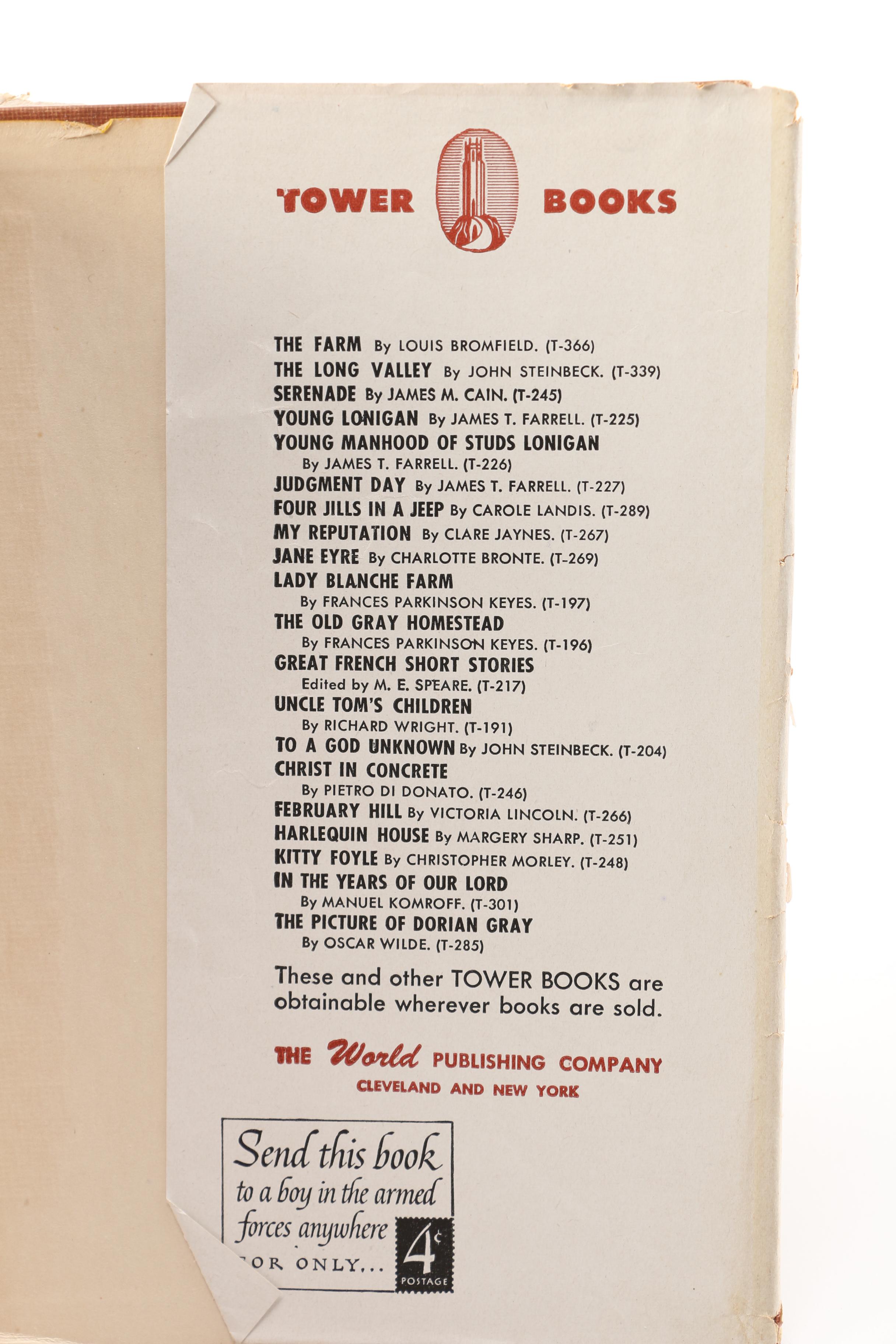 1945 "Young Lonigan" by James T. Farrell