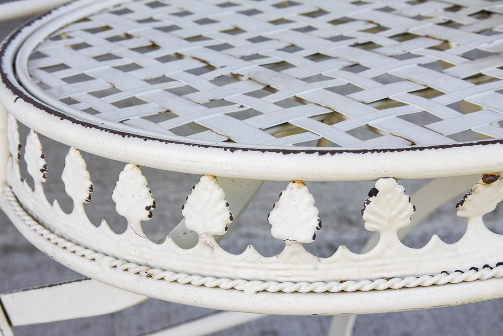 Formal Garden Chair with Ornate Design