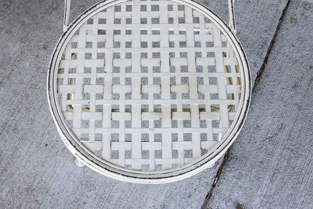 Formal Garden Chair with Ornate Design