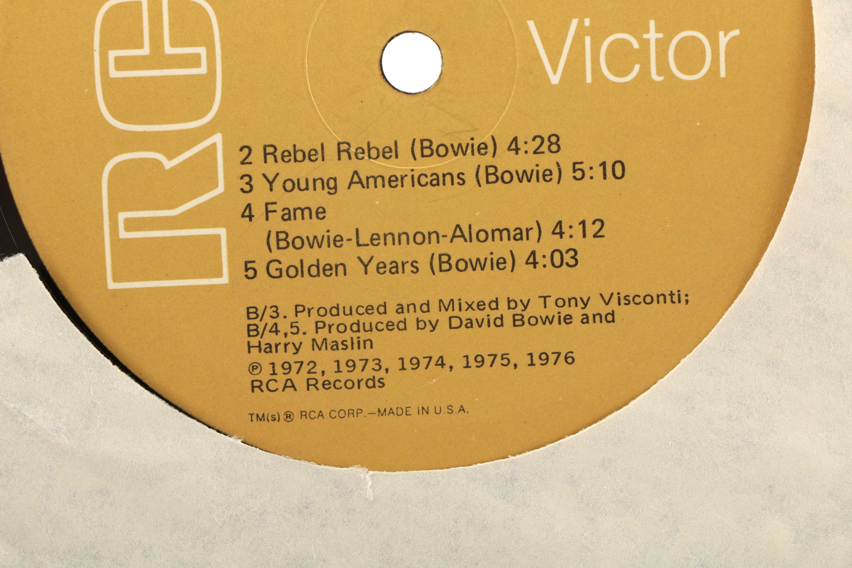 1970s David Bowie and Rolling Stones LPs