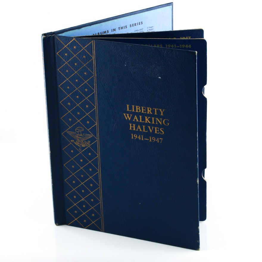 Walking Liberty Half Dollars with Whitman Folder