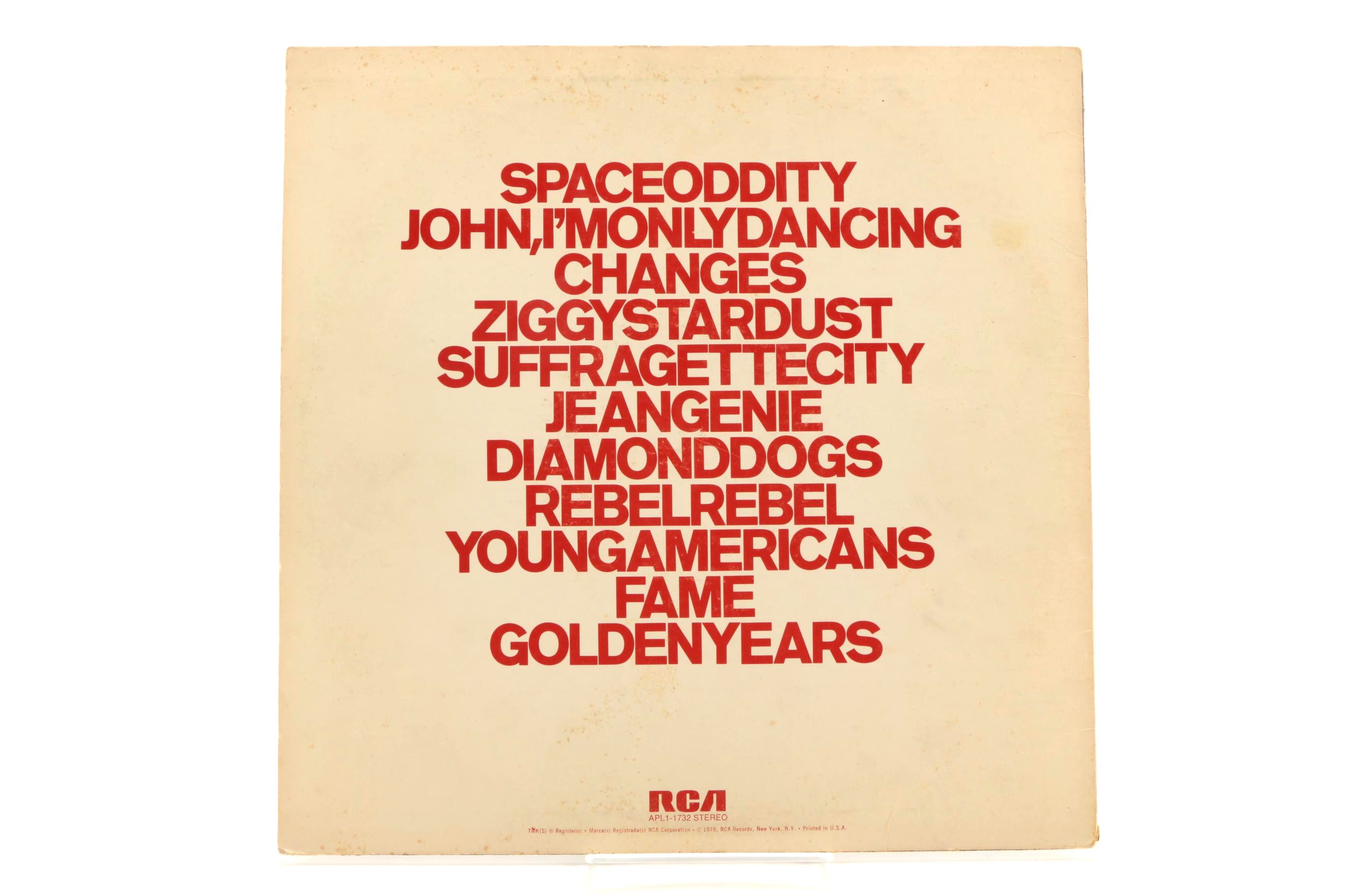 1970s David Bowie and Rolling Stones LPs