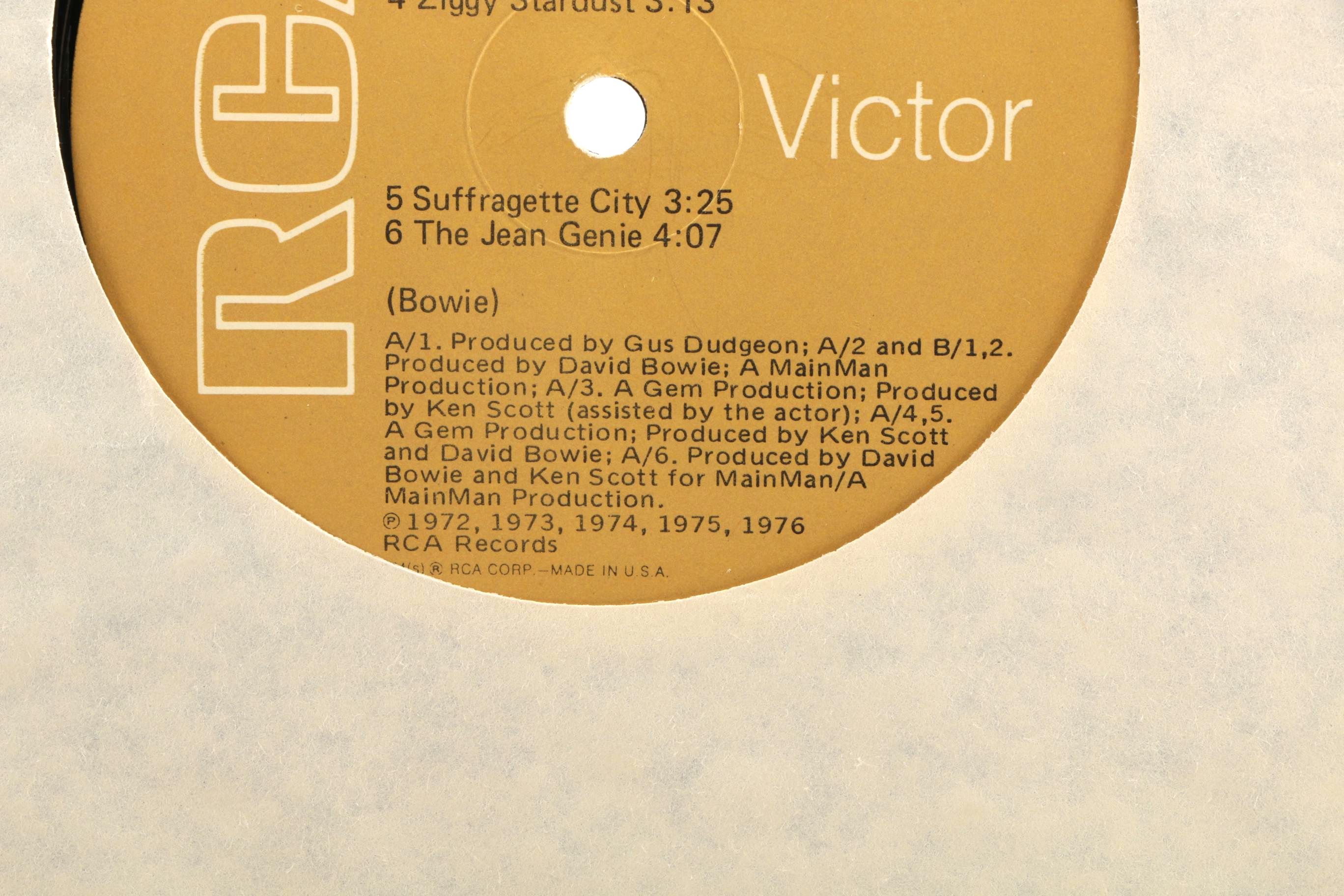 1970s David Bowie and Rolling Stones LPs