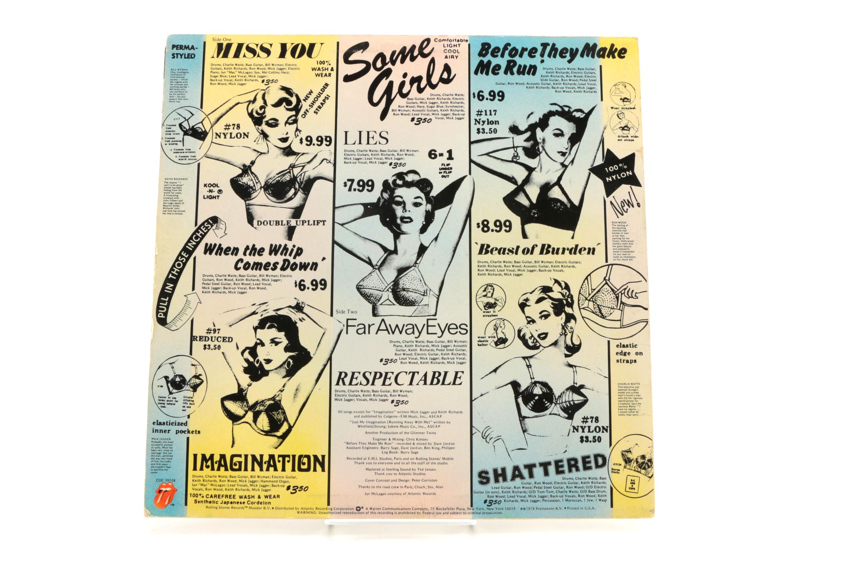 1970s David Bowie and Rolling Stones LPs