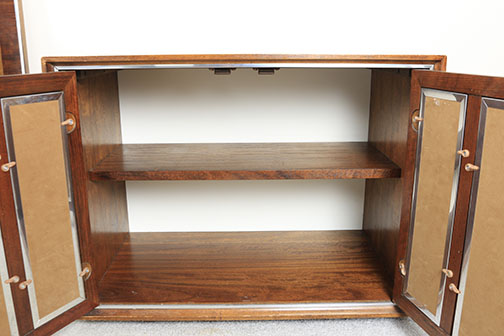 Vintage Mahogany Headboard and Side Table