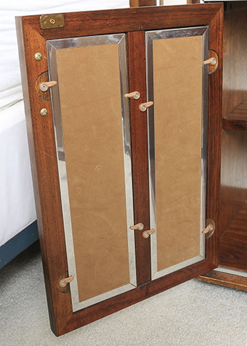 Vintage Mahogany Headboard and Side Table