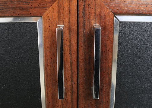 Vintage Mahogany Headboard and Side Table