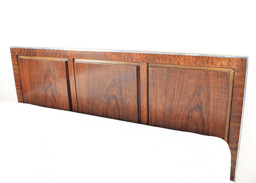 Vintage Mahogany Headboard and Side Table