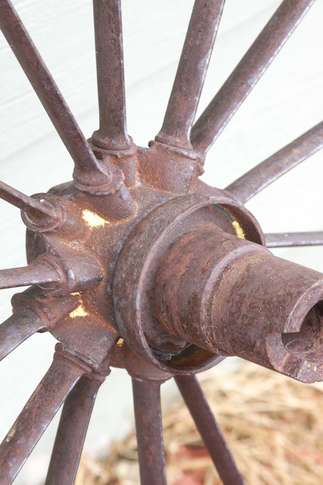 Collection of Antique Cast Iron Wheels