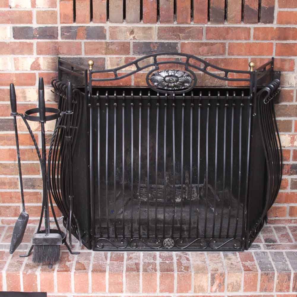 Fireplace Screen and Tools