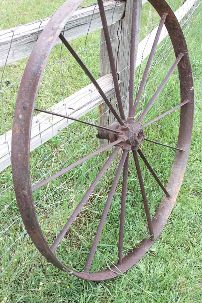 Collection of Antique Cast Iron Wheels