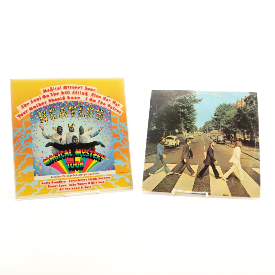 1960s Beatles LPs "Abbey Road" and "Magical Mystery Tour"