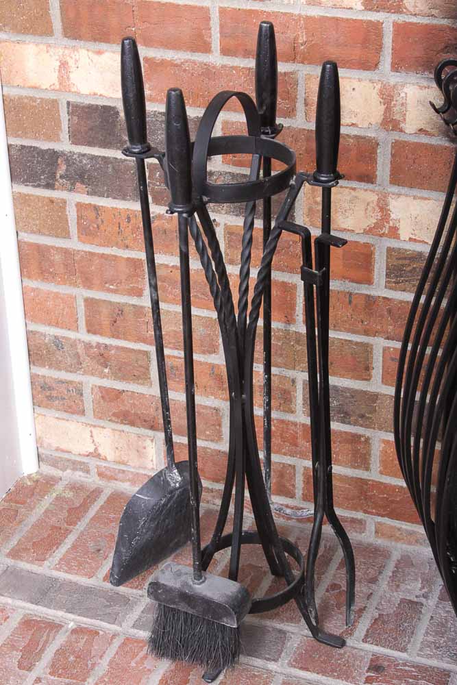 Fireplace Screen and Tools
