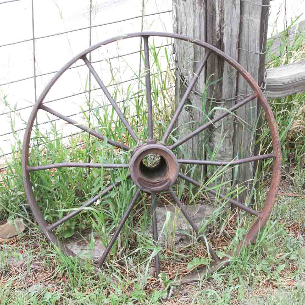 Collection of Antique Cast Iron Wheels