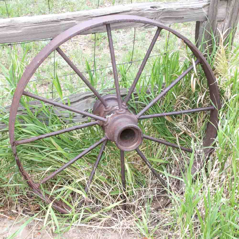 Collection of Antique Cast Iron Wheels