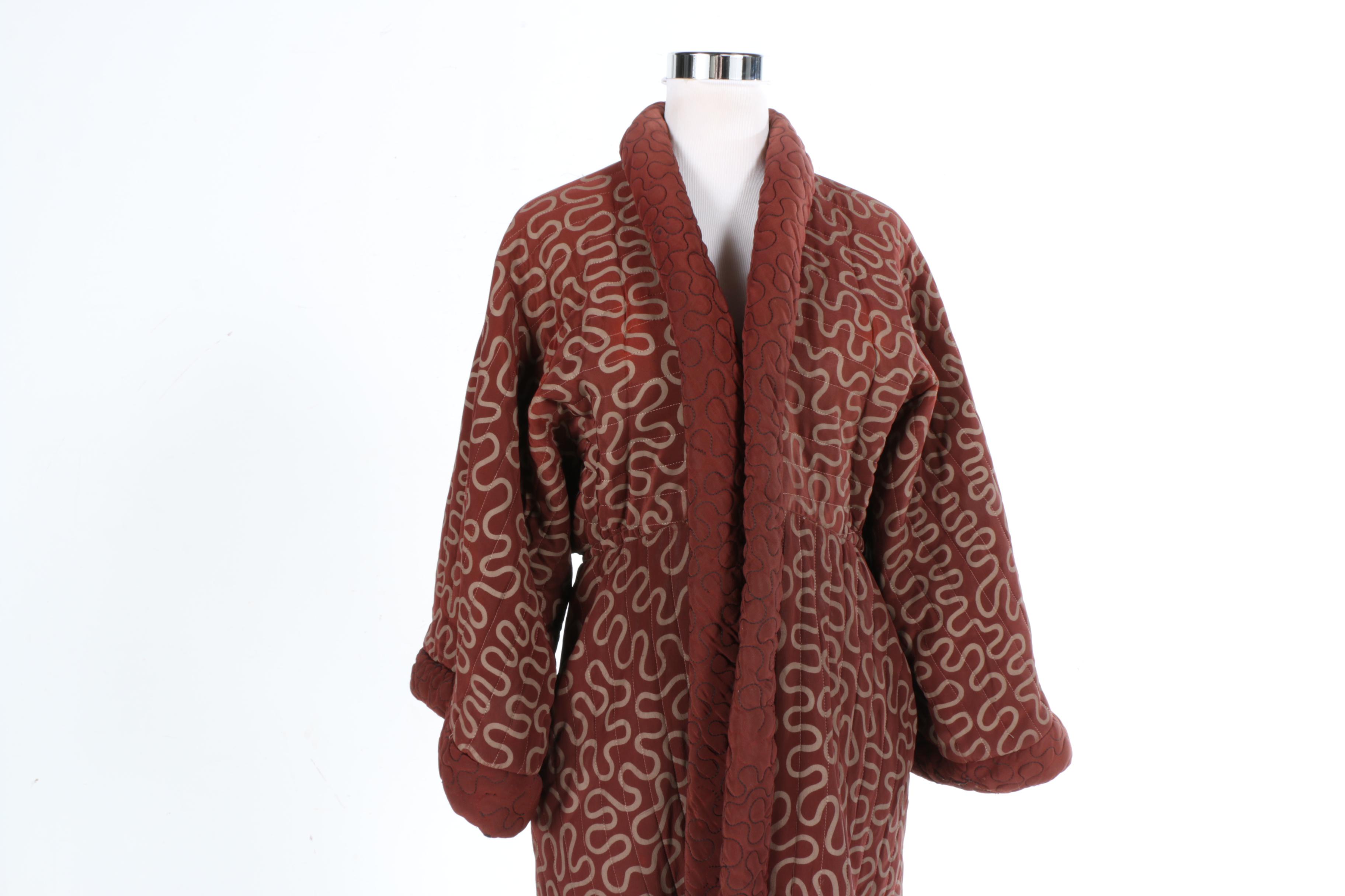 Vintage Quilted Robe by Zandra Rhodes