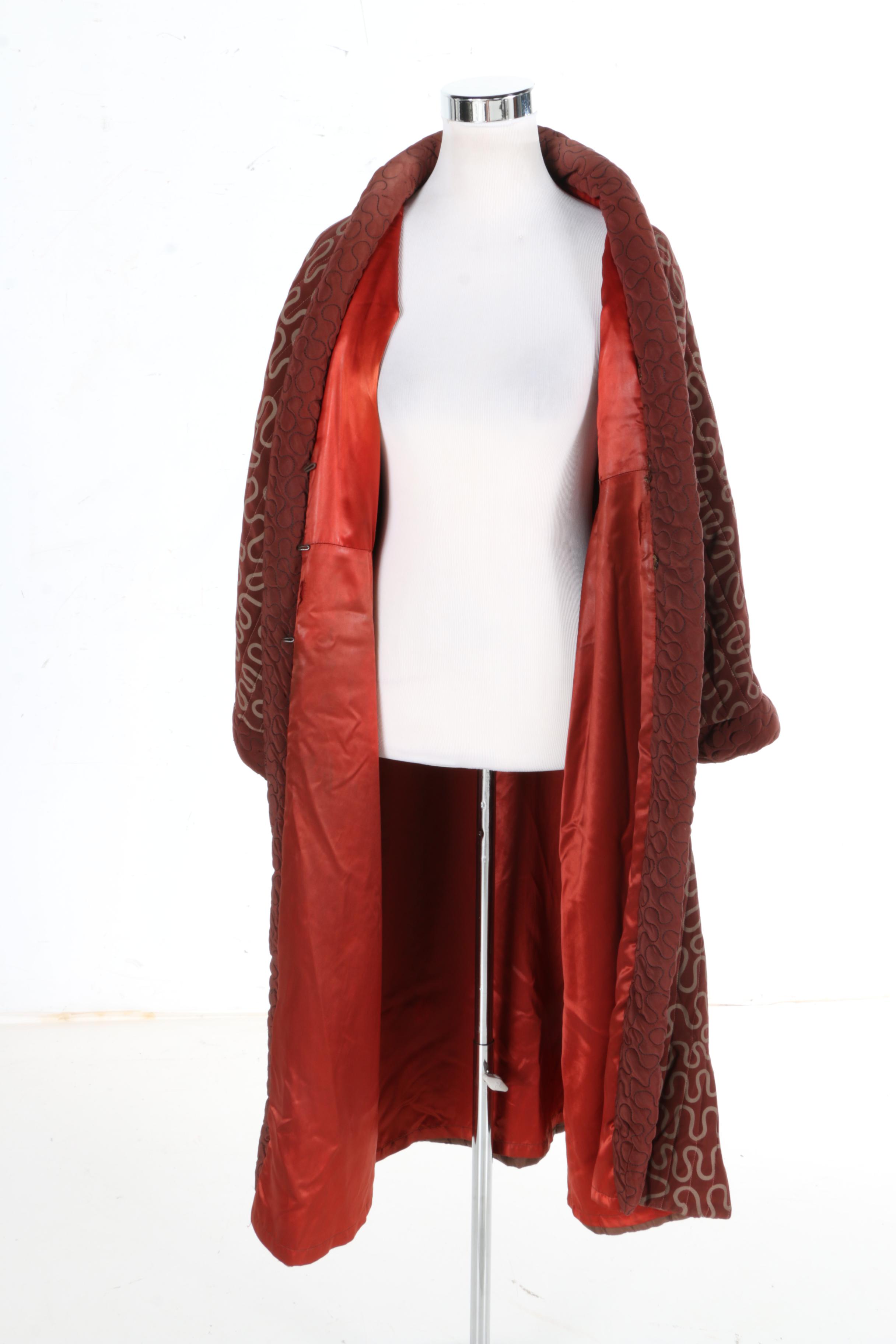 Vintage Quilted Robe by Zandra Rhodes