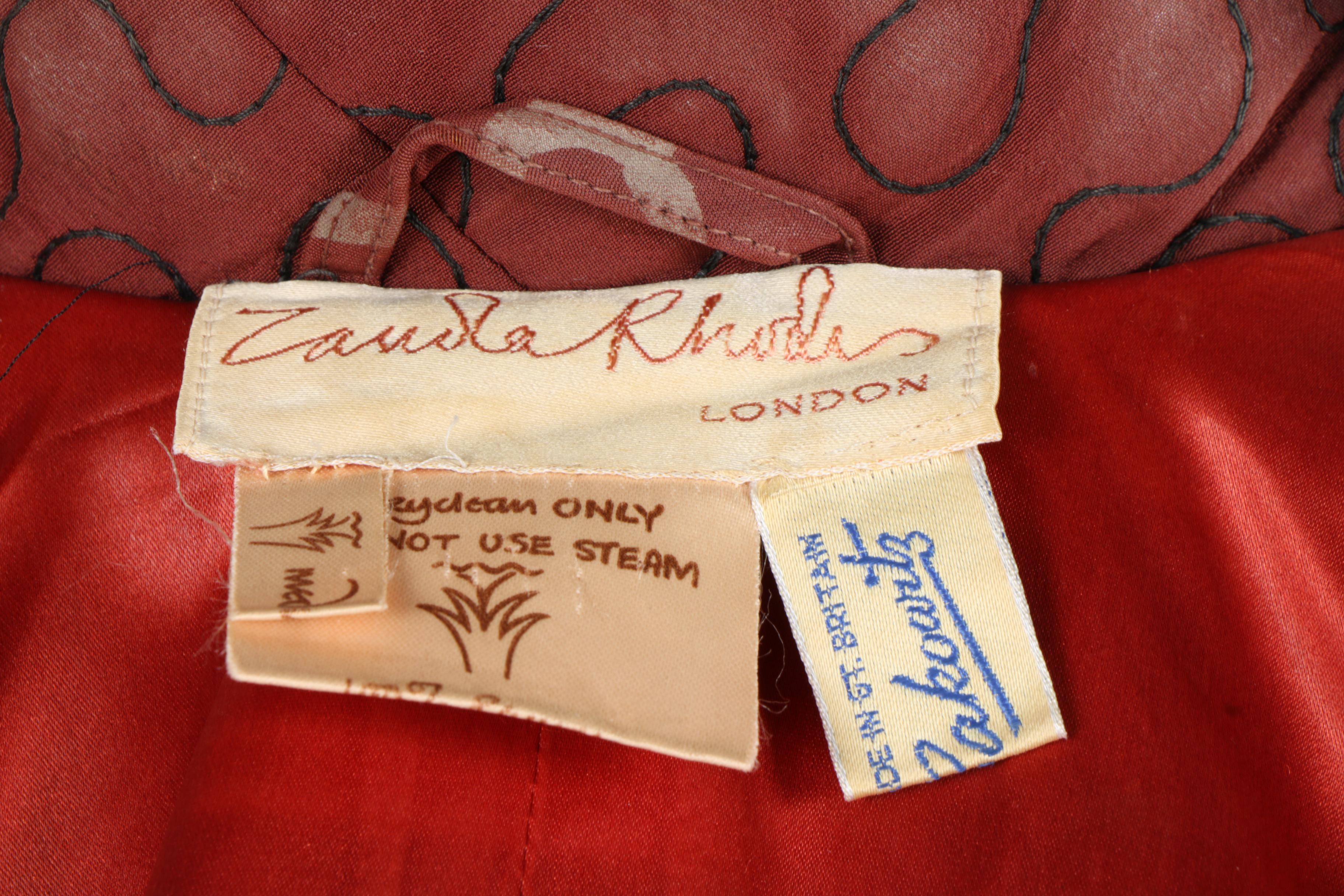 Vintage Quilted Robe by Zandra Rhodes