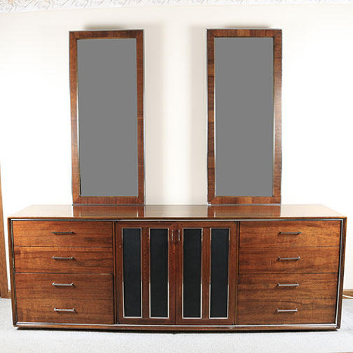 Mid Century Modern Dresser With Mirrors by Lane