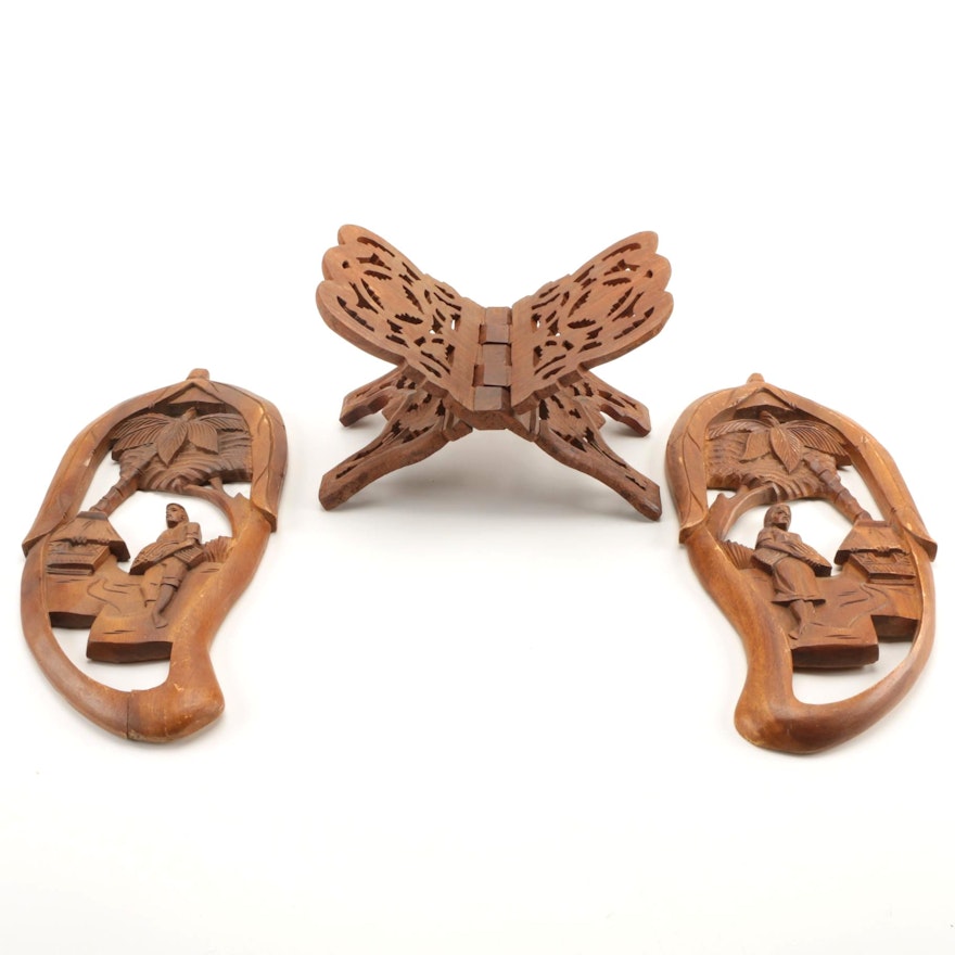 Three Wooden Decorative Pieces