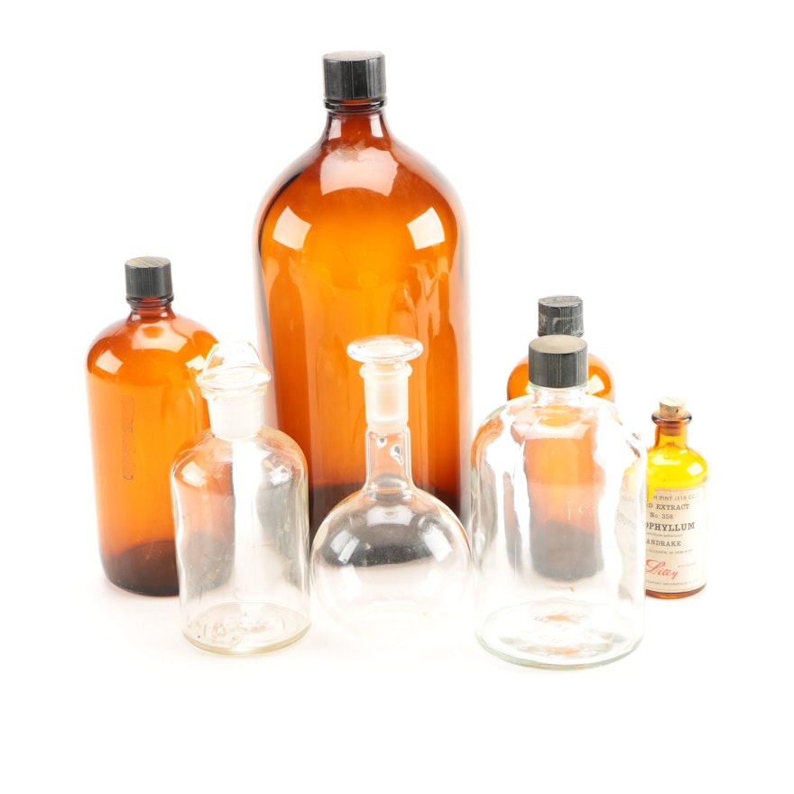 Vintage Glass Medicine Bottles