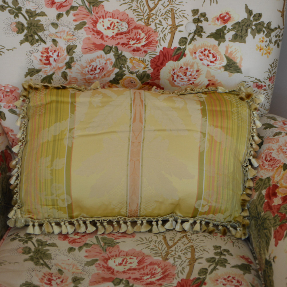 Upholstered Floral Club Chair