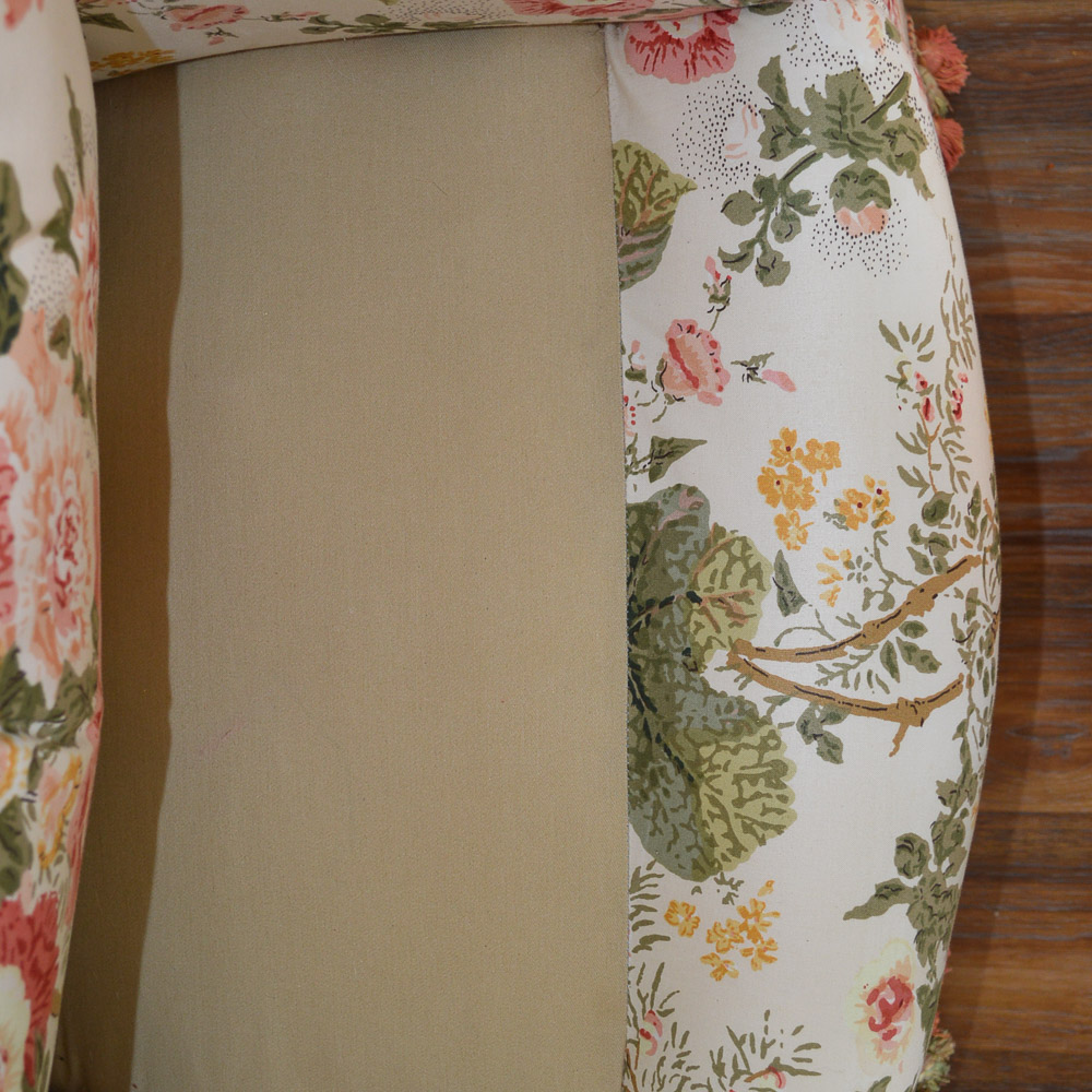 Upholstered Floral Club Chair