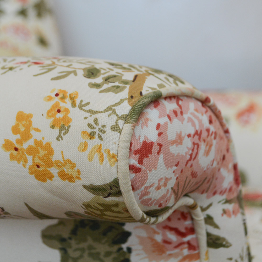 Upholstered Floral Club Chair