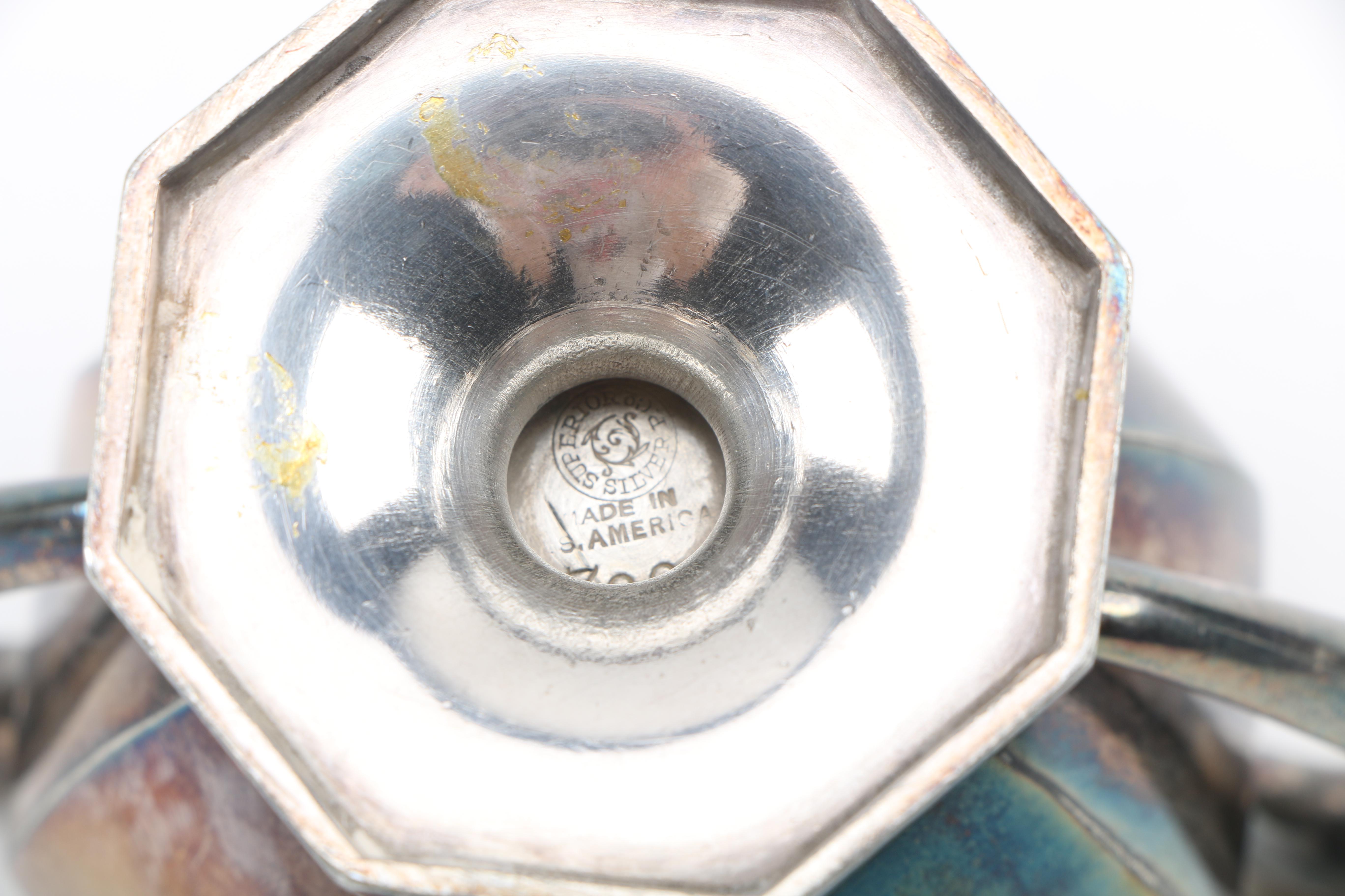 Silver Plated Superior Silver Creamer and Sugar Set