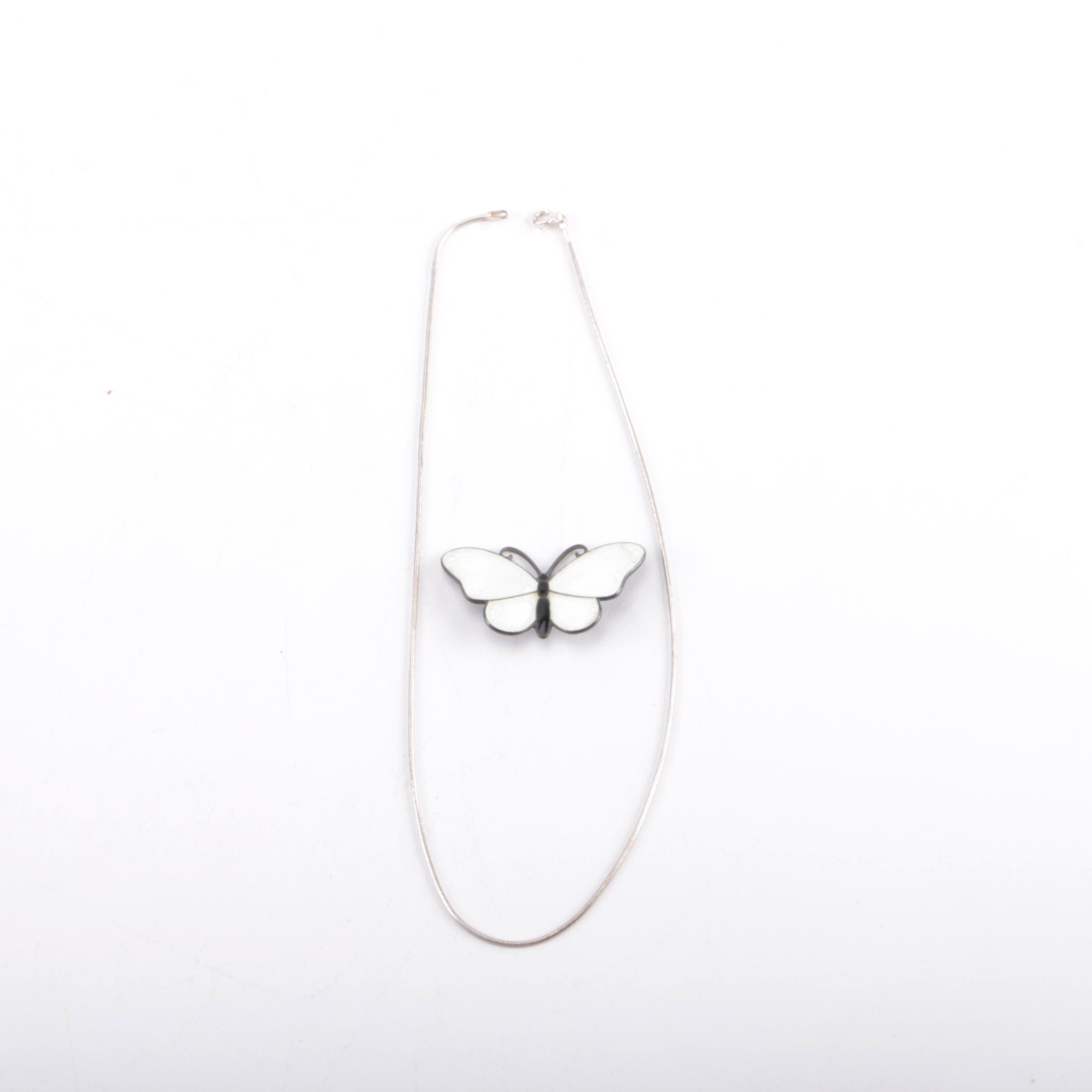 Sterling Silver Necklace and Brooch