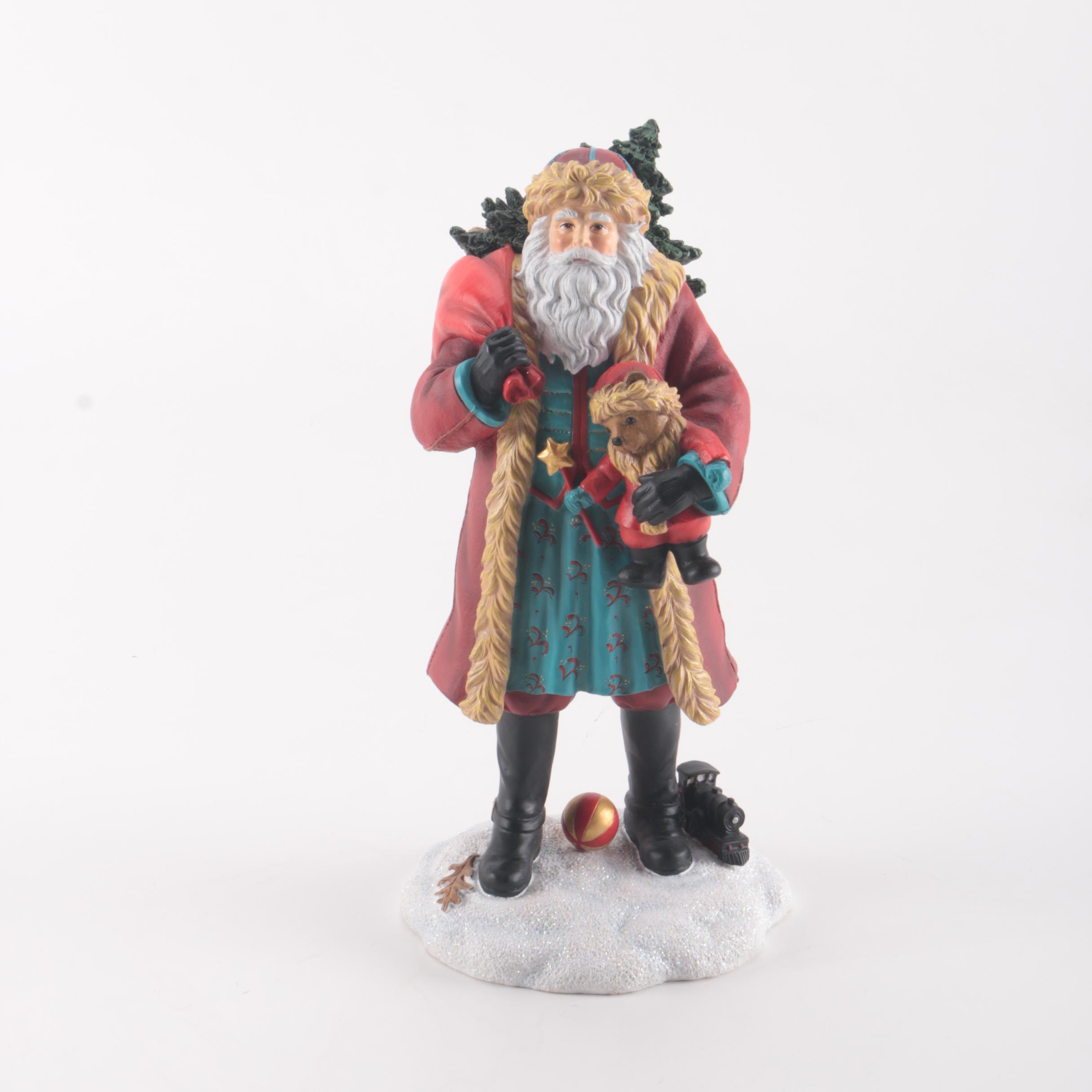 Limited Edition Pipka "Santa and Teddy" Resin Figurine