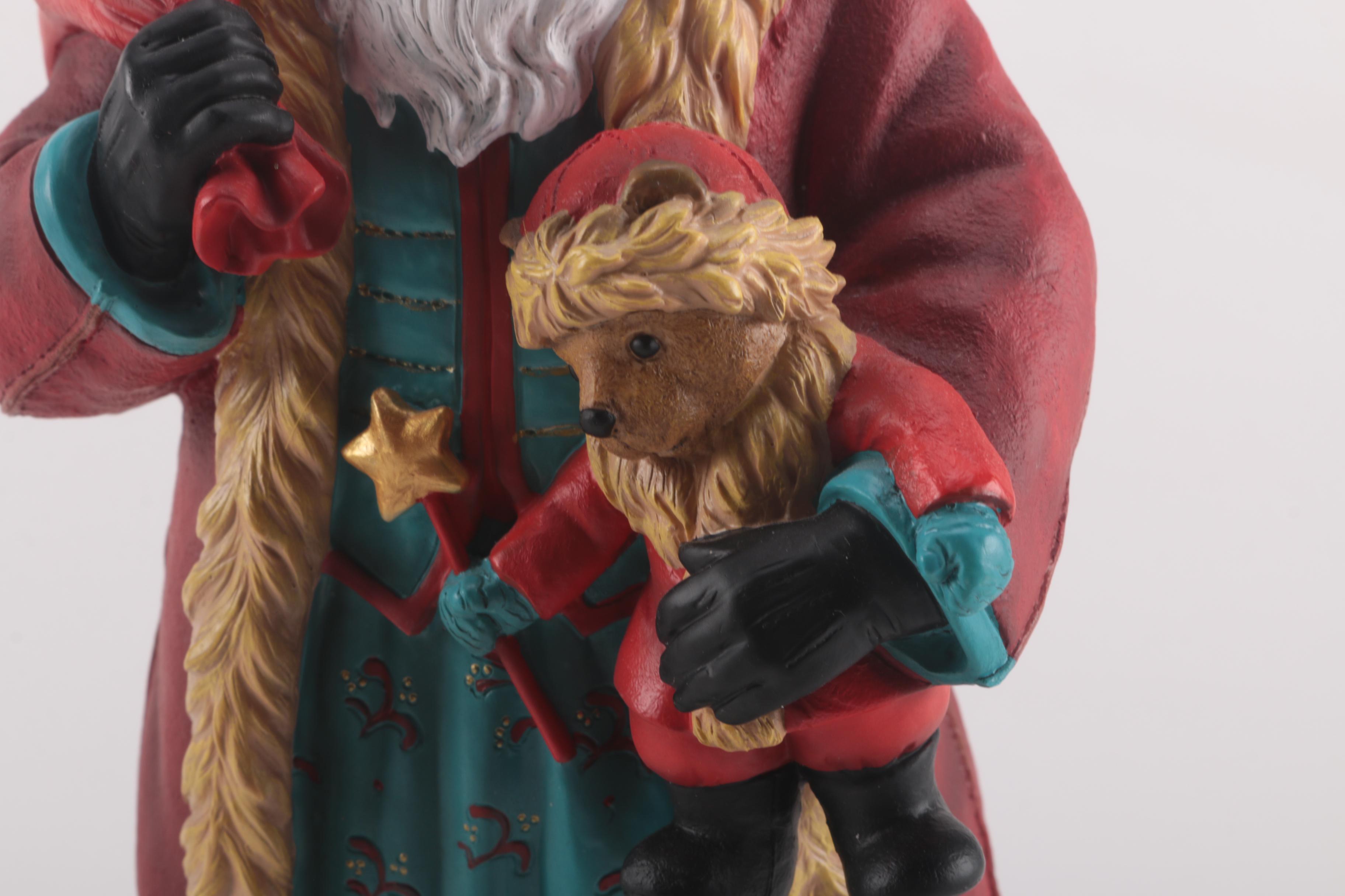 Limited Edition Pipka "Santa and Teddy" Resin Figurine
