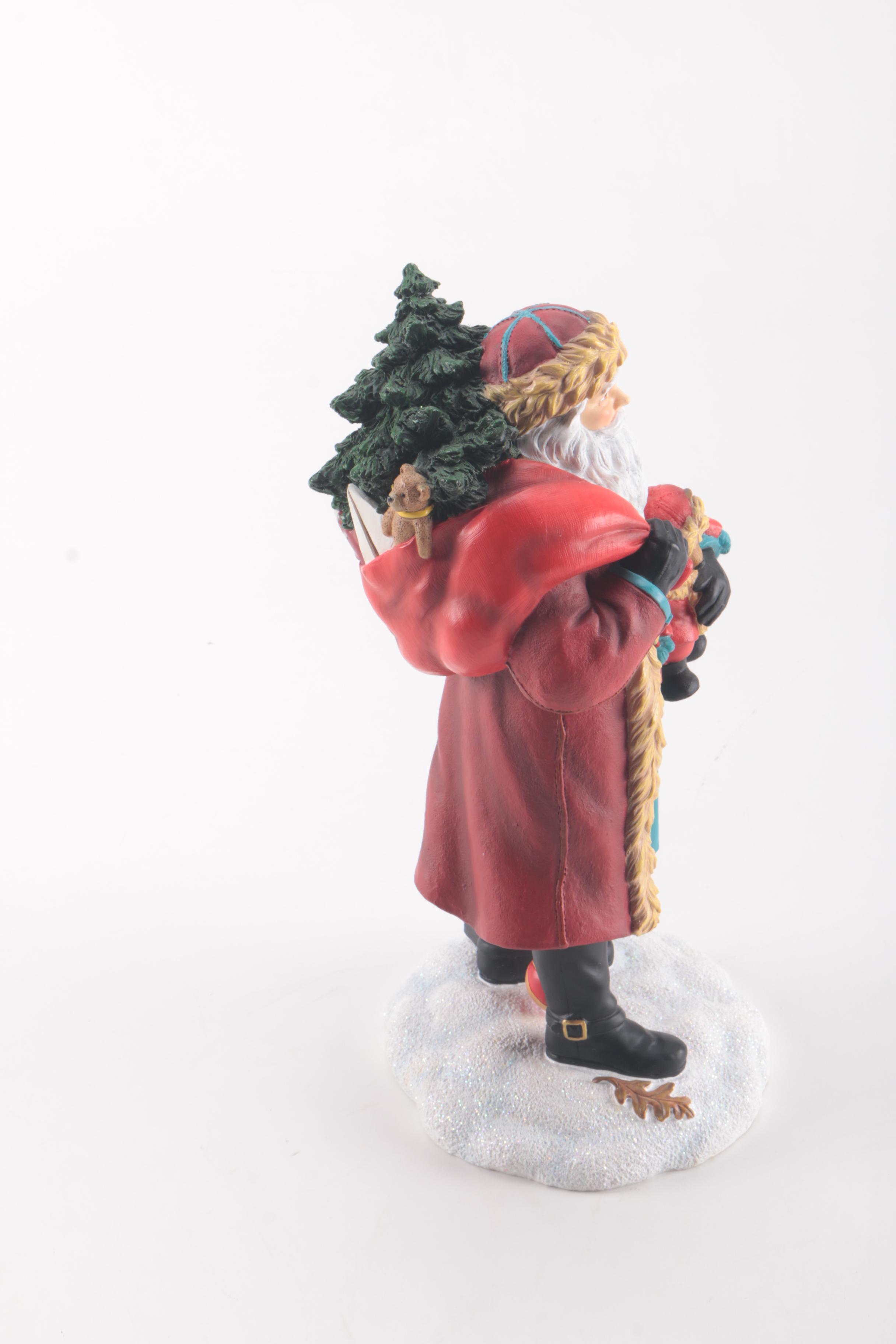 Limited Edition Pipka "Santa and Teddy" Resin Figurine