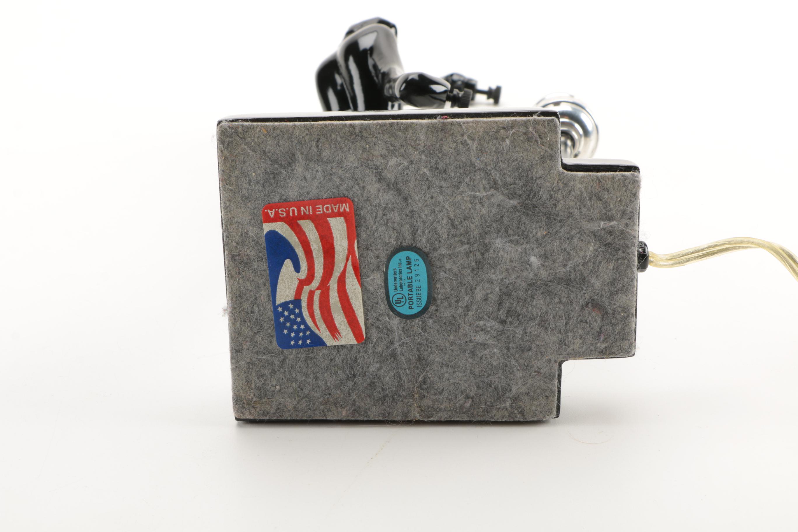 Vintage Art Deco Style Frankart Sarsaparilla Black Lamp