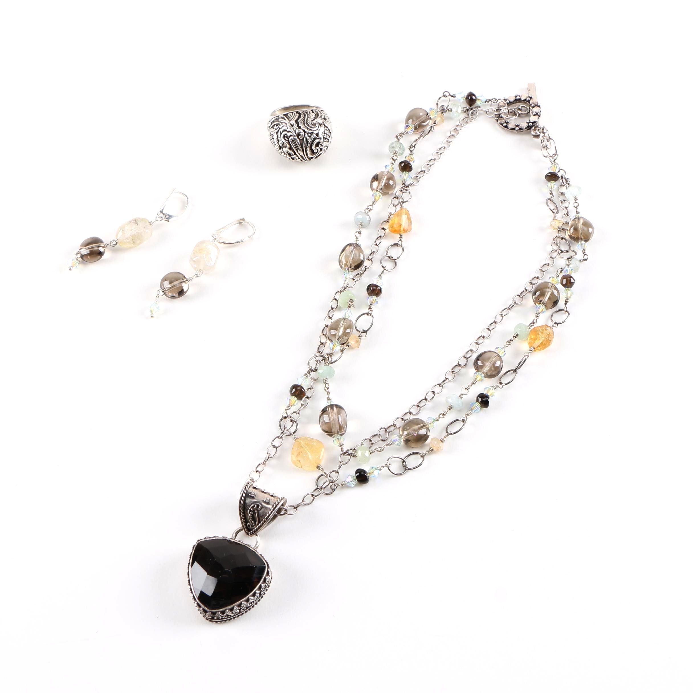 Sterling Silver Gemstone Jewelry