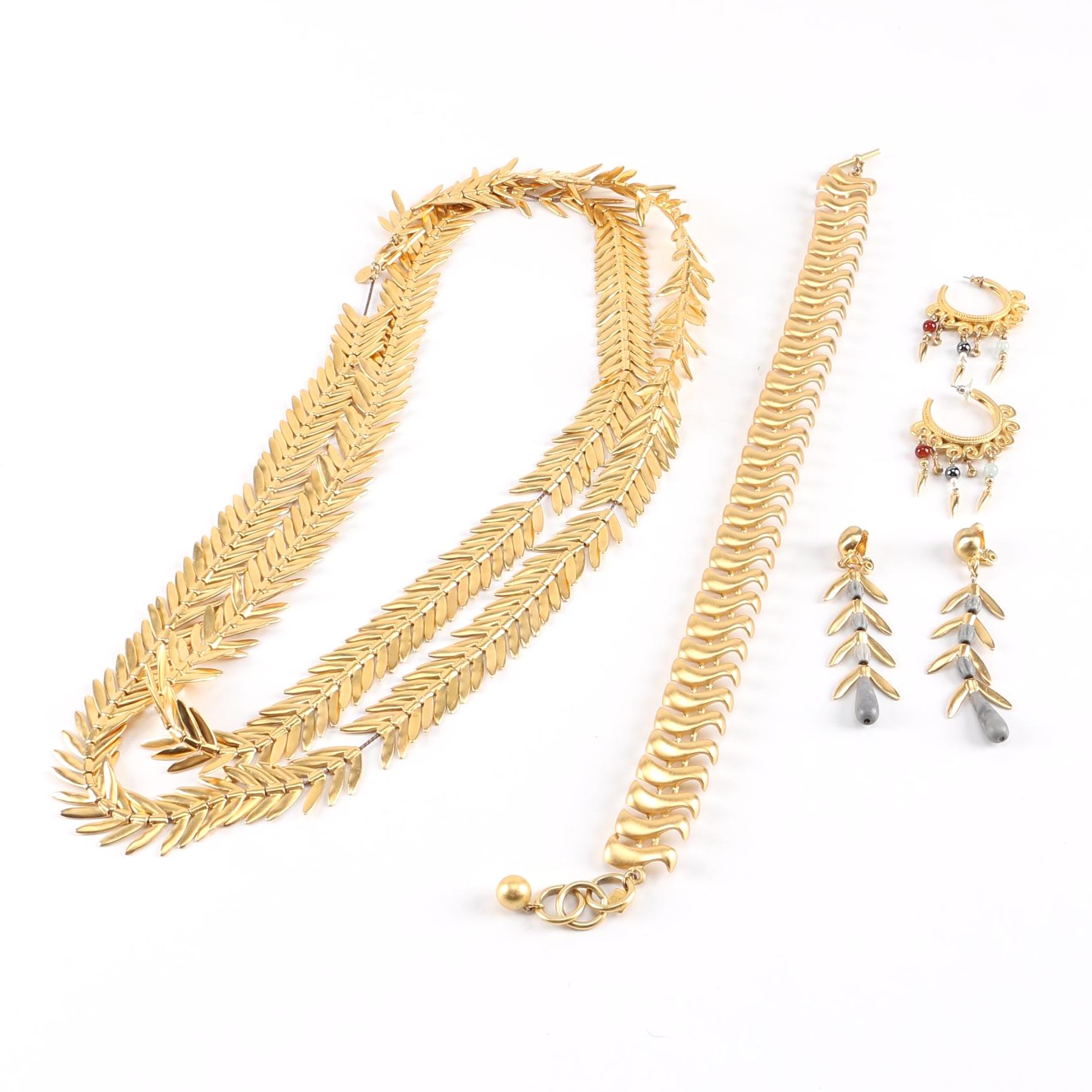 Assorted Gold Tone Jewelry Including Anne Klein Couture