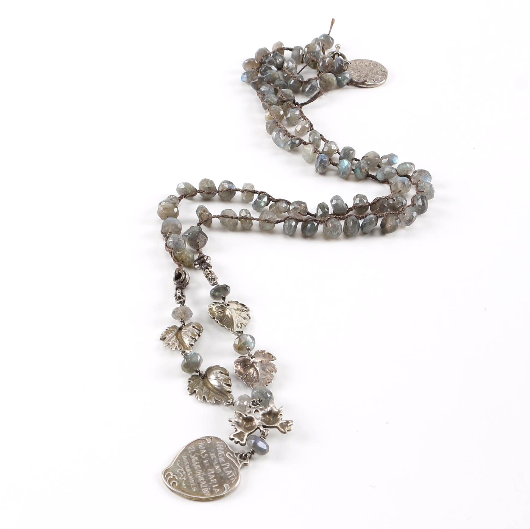 "Love Heals" Beaded Labradorite Necklace