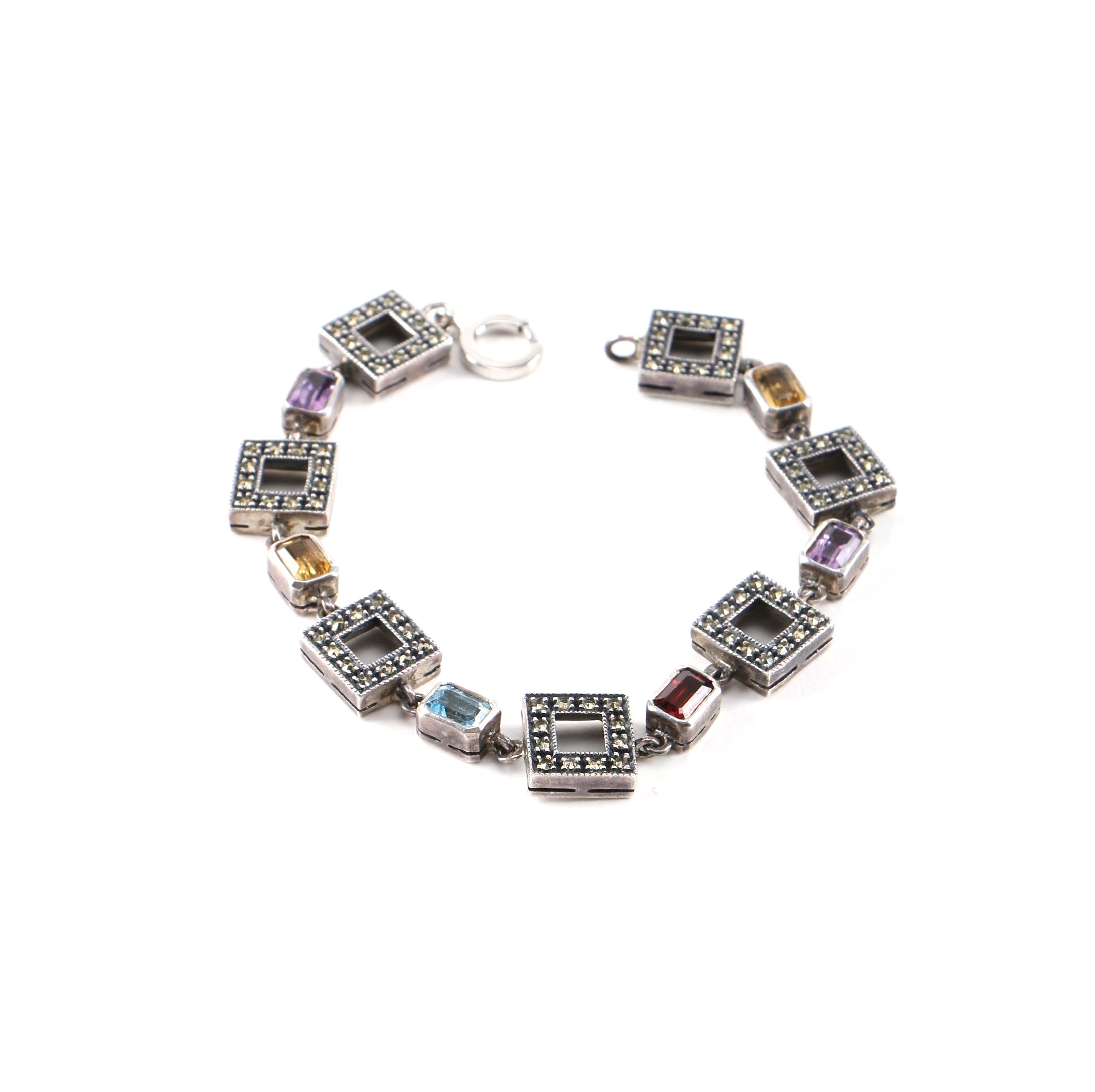 Sterling Silver and Gemstone Bracelet