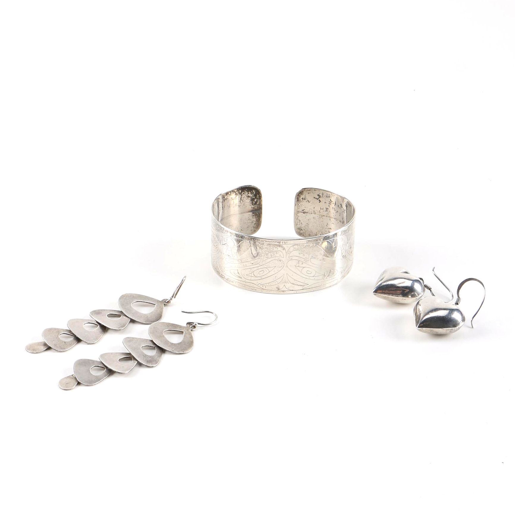 Vintage Assortment of Sterling Silver Jewelry Including Jane Diaz