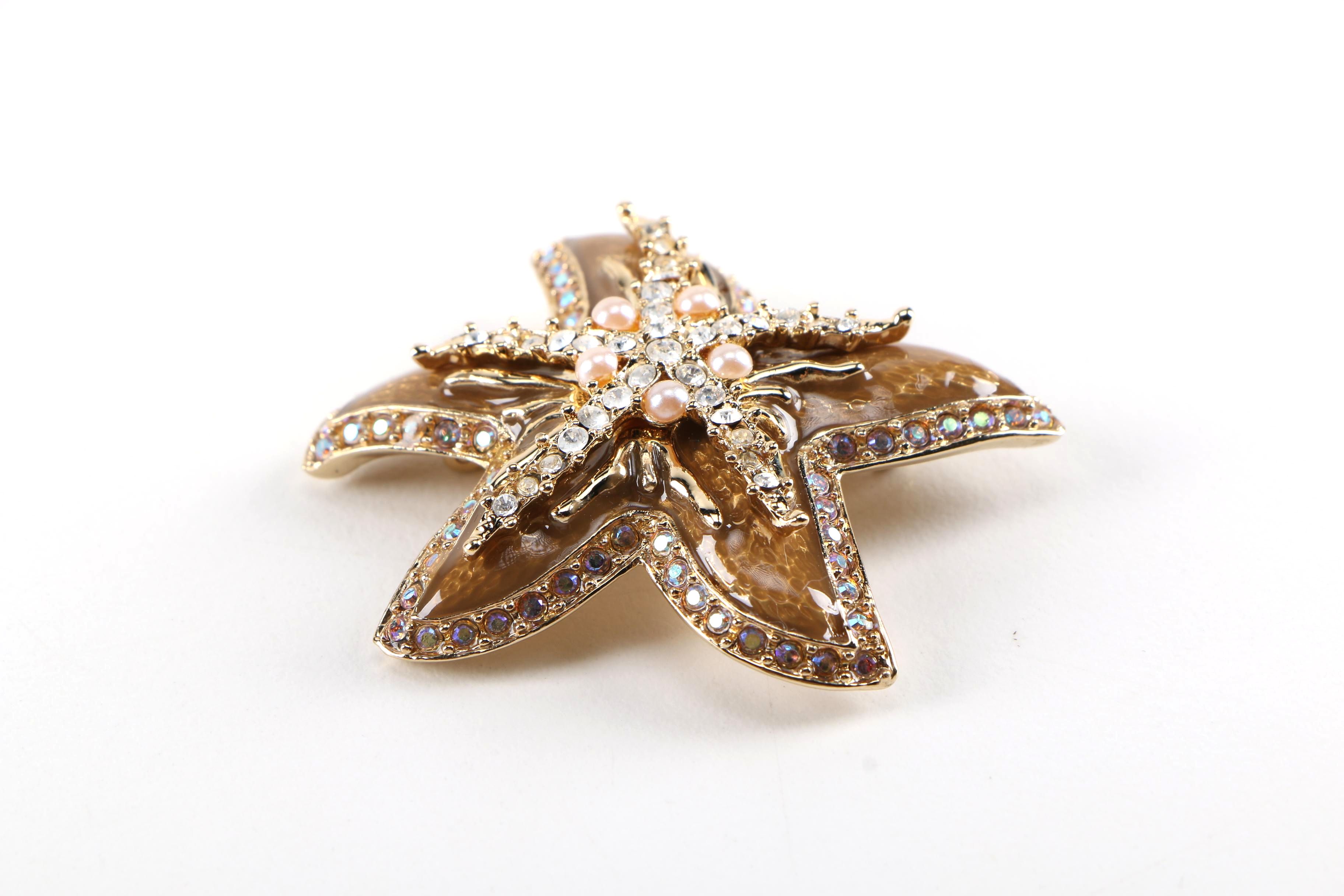 Assorted Brooches Including St. John and Swarovski