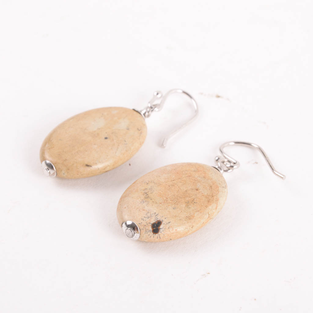 Picture Jasper Jewelry Parure Set