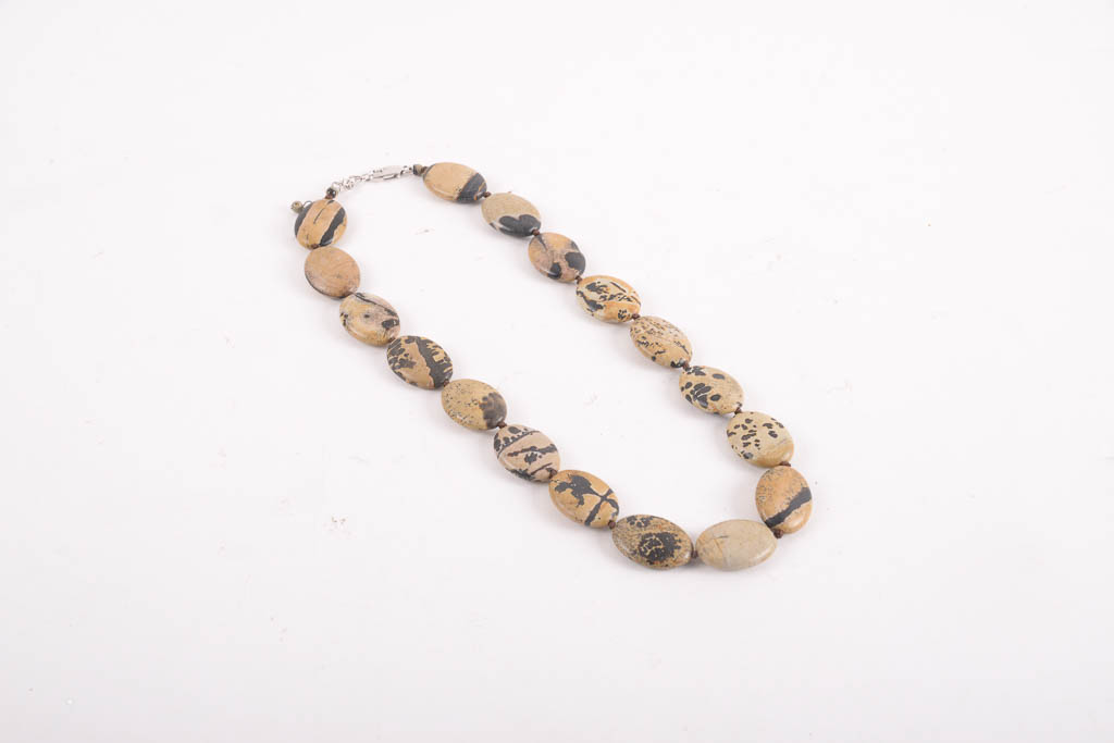 Picture Jasper Jewelry Parure Set